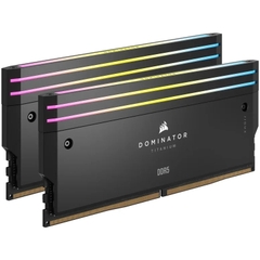 Ram Corsair DDR5, 6400MT/s 64GB 2x32GB DIMM, XMP 3.0, DOMINATOR TITANIUM Black Heatspreader, RGB LED, 1.4V (CMP64GX5M2B6400C32)