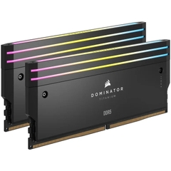 Ram Corsair DDR5, 6000MT/s 64GB 2x32GB DIMM, XMP 3.0, DOMINATOR TITANIUM Black Heatspreader, RGB LED, 1.4V (CMP64GX5M2B6000C30)