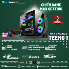 PC CHIẾN GAME MAX SETTING| I3-12100F + GTX 1660Super| MAY TEEMO 1