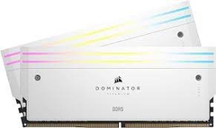 Ram Corsair DDR5, 6400MT/s 64GB 2x32GB DIMM, XMP 3.0, DOMINATOR TITANIUM White Heatspreader, RGB LED, 1.4V (CMP64GX5M2B6400C32W)