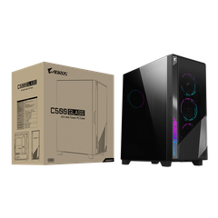 Case Máy Tính Gigabyte Aorus C500 Glass (GB-AC500G/Đen/E-ATX/RGB)