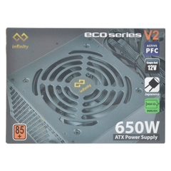 Nguồn Infinity Eco V2 650w – 85 Plus – Active PFC – Single Rail