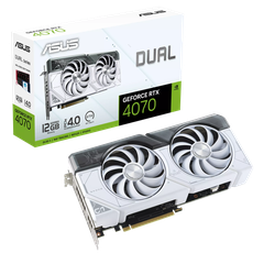 ASUS Dual GeForce RTX™ 4070 White Edition 12GB GDDR6X