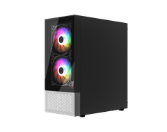 CASE MAGIC GM-04 AIR BLACK AND WHITE GLASS 3 FAN (ATX)