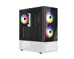 CASE MAGIC GM-04 AIR BLACK AND WHITE GLASS 3 FAN (ATX)