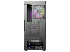 CASE MAGIC GM-04 AIR BLACK AND WHITE GLASS 3 FAN (ATX)