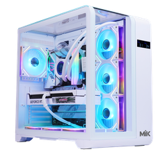 VỎ CASE MIK BARBATOS ATX BLACK / WHITE (LCD DIGITAL) AIO 360
