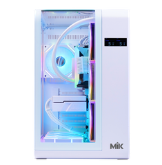 VỎ CASE MIK BARBATOS ATX BLACK / WHITE (LCD DIGITAL) AIO 360
