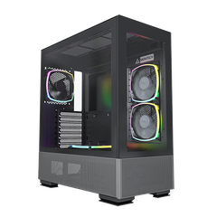 CASE MONTECH SKY TWO BLACK (MID TOWER/MÀU ĐEN) - 4 FAN ARGB