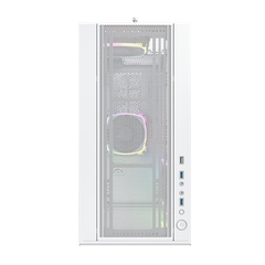 CASE MONTECH SKY TWO WHITE (MID TOWER/MÀU TRẮNG) - 4 FAN ARGB