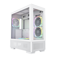 CASE MONTECH SKY TWO WHITE (MID TOWER/MÀU TRẮNG) - 4 FAN ARGB