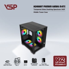 CASE VSP AQUANAUT PRO GAMING M-ATX X2 BLACK (NO FAN)