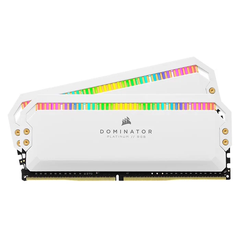 Ram Corsair DDR5, 5200MHz 32GB 2x32GB DIMM, DOMINATOR PLATINUM RGB White Heatspreader, RGB LED, C40, 1.25V (CMT64GX5M2B5200C40W)