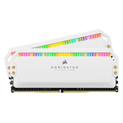 Ram Corsair DDR4, 3200MHz 32GB (2x16GB) DIMM, CL16, DOMINATOR PLATINUM RGB White Heatspreader, RGB LED (CMT32GX4M2E3200C16W)