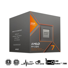 CPU AMD RYZEN 7 8700G (4.2GHZ UPTO 5.1GHZ / 24MB / 8 CORES, 16 THREADS / 65W / SOCKET AM5)