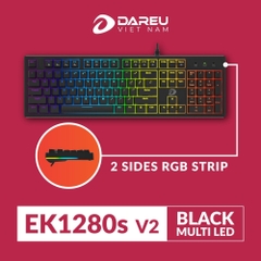 Bàn phím cơ Gaming DAREU EK1280s v2 104KEY (MULTI LED, RGB Strip,Blue/ Brown/ Red) D switch)