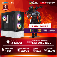 PC CHIẾN GAME MAX SETTING| I3-12100F + RTX 3060 12GB + 650W | MAY GAMING BRIMSTONE 5