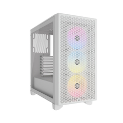 Case Corsair 3000D RGB AIRFLOW Mid-Tower PC Case - White ( CC-9011256-WW )