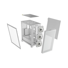 Case Corsair 3000D RGB AIRFLOW Mid-Tower PC Case - White ( CC-9011256-WW )