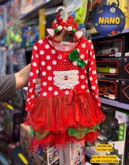 Đầm tutu bi đỏ 100