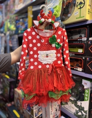 Đầm tutu bi đỏ 100