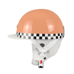 Mũ bảo hiểm nửa đầu 1/2 Napoli - Varo Helmet Bosozoku Style vintage phong cách cổ điển màu xám viền caro