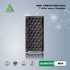 Thùng máy Case VSP Gaming Mid Tower Chassis M04 (No Fan)