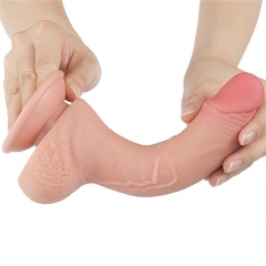 Dildo Lovetoy 7.5'' Sliding Skin Dual layer dong lesh Lovetoy (Màu đen)