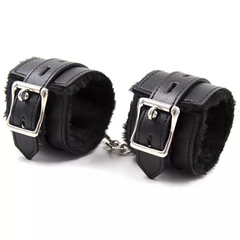 Khóa tay giả da BDSM Handcuffs