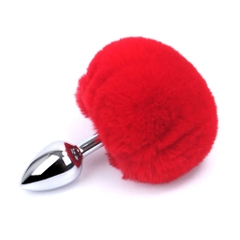 Phích cắm hậu môn đuôi thỏ (nhiều màu) - Size S - Inox rabbit tail butt plug cosplay