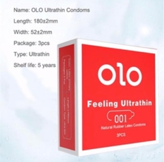 Bao cao su siêu mỏng, gel ấm OLO Passionate Factor 001
