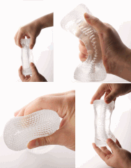 Silicone nguyên khối trong suốt thủ dâm nam - Mẫu 01