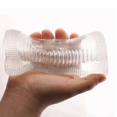 Silicone nguyên khối trong suốt thủ dâm nam - Mẫu 01
