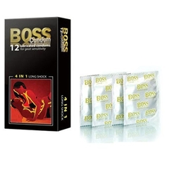 Bao cao su Boss 4in1 Long Shock (Hộp 12 bao)