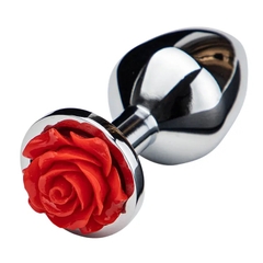 Phích cắm hậu môn hoa hồng - Size S - Stainless metal rose butt plug