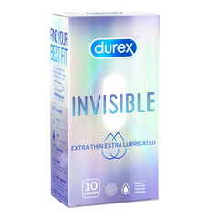 Bao cao su Durex Invisible Extra Thin Extra Lubricate - Hộp 10 Cái