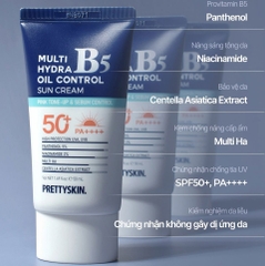Kem Chống Nắng B5 Pretty Skin Cho Da Dầu - Multi Hydra Oil Control Sun Cream SPF50+ PA++++ 50ml