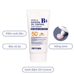 Kem Chống Nắng b5 prettyskin Da Dầu Hydra Exosome Oil Control Sun Cream 50ml