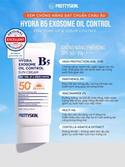 Kem Chống Nắng b5 prettyskin Da Dầu Hydra Exosome Oil Control Sun Cream 50ml