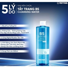 Nước Tẩy Trang Prettyskin B5 Cleansing Water - Phục Hồi, Dịu Nhẹ Da, Dành Cho Da Nhạy Cảm (500ml)