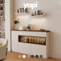Tủ Để Đồ Có Ngăn Hở Nhỏ Gọn Đa Năng Cho Phòng Khách 150x20x85cm Yapi-177