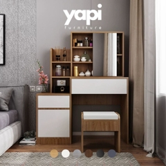 Bàn Trang Điểm Đa Năng Nhiều Ngăn Lưu Trữ Kèm Gương 110x40x141cm Yapi-814