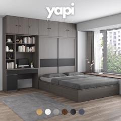 Combo Phòng Ngủ Hiện Đại Gồm Giường ngủ, Tủ Áo và Bàn làm việc LẮP ĐẶT TẬN NHÀ Yapi-233
