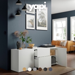 Tủ đựng đồ đa năng làm tủ trang trí, tủ bếp, kệ tivi 180x42x65cm YAPI-109