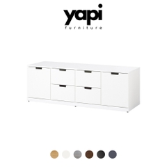 Tủ Để Đồ 6 Ngăn Kéo Lắp Sẵn Bằng Gỗ MDF Yapi-146
