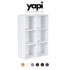 Kệ sách ô vuông 2x3 kích thước 70x35x105cm trang trí phòng ngủ, phòng làm việc Yapi-638