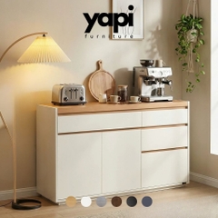 Tủ Để Đồ Đa Năng Kèm Ngăn Kéo Phối Màu Vân Gỗ Hiện Đại 150x40x90cm Yapi-179