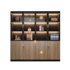 Tủ Tài Liệu Cánh Kính Có Đèn LED Cho Văn Phòng 240x40x200cmYapi-TTL004