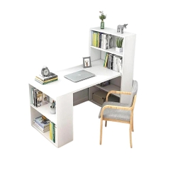 Bàn Học Kèm Giá Sách, Bàn Làm Việc Gỗ Thiết Kế Thông Minh Tiện Dụng GHC 4608