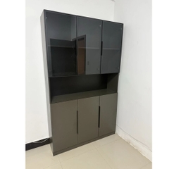 Tủ Tài Liệu Nhiều Ngăn Kết Hợp Cánh Kính Cho Văn Phòng 120x42x200cm Yapi-TTL003